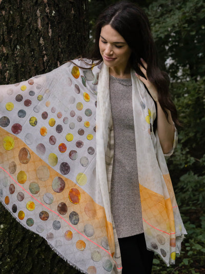 Many Moons Abstract Print Scarf