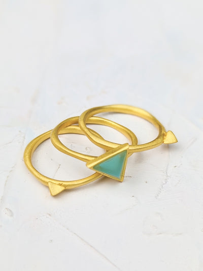 Triangle Stud Stacking Ring