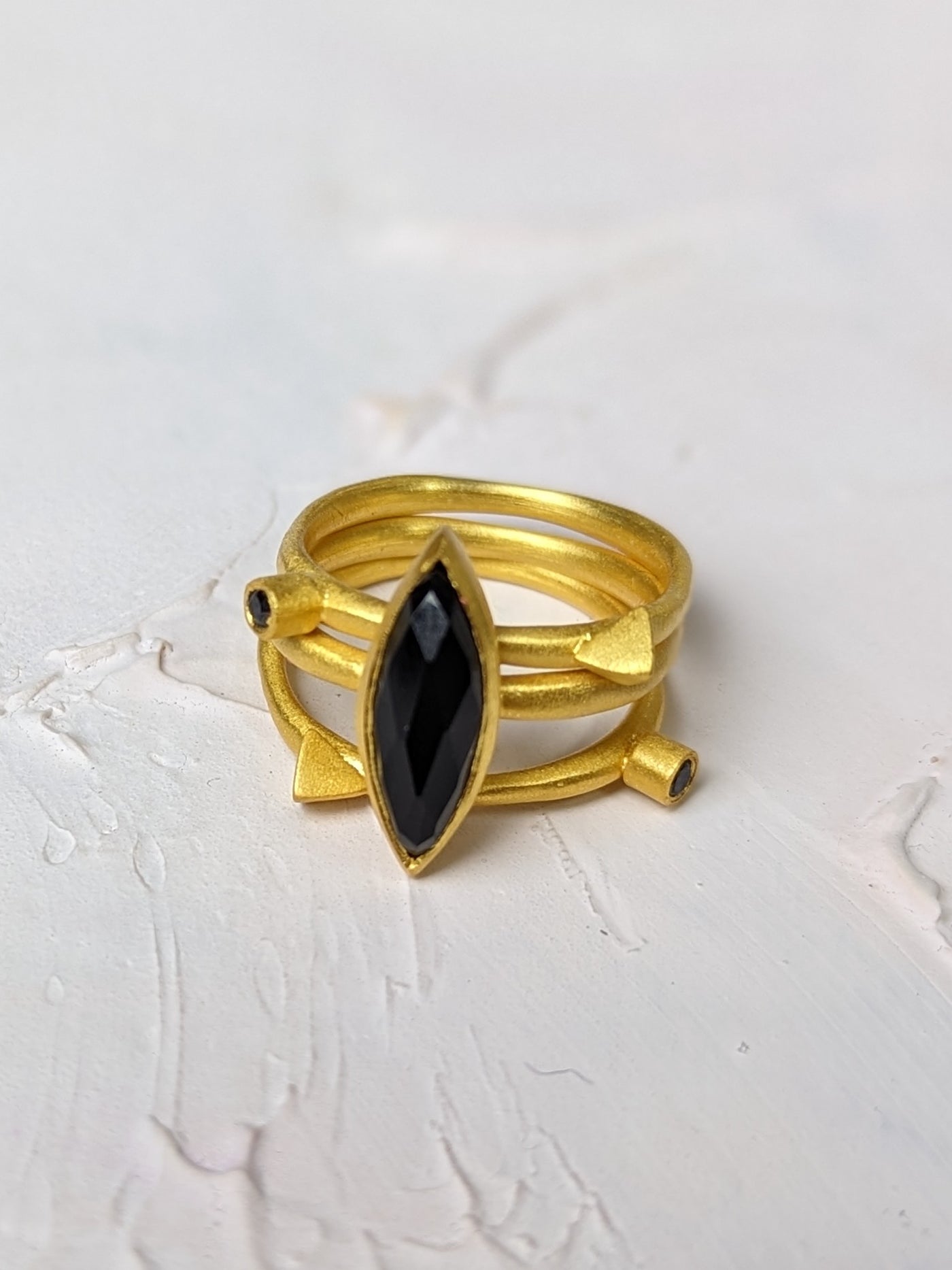 Onyx Spike Stacking Ring