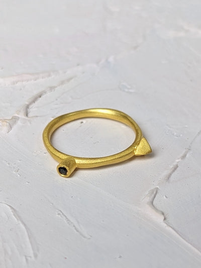 Onyx Spike Stacking Ring