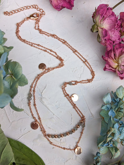 Dancing Rose Gold Necklace