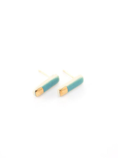 Tiny Reed Stud Earrings