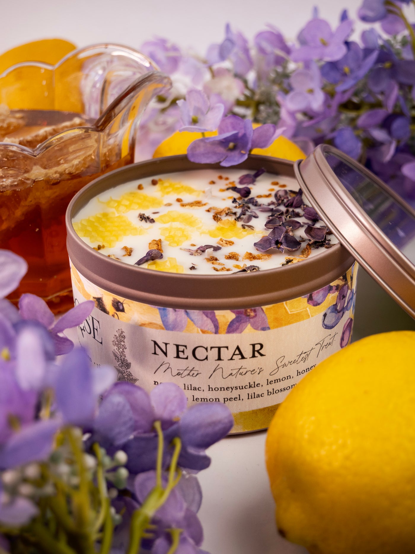NECTAR Lilac Lemon Honey Candle