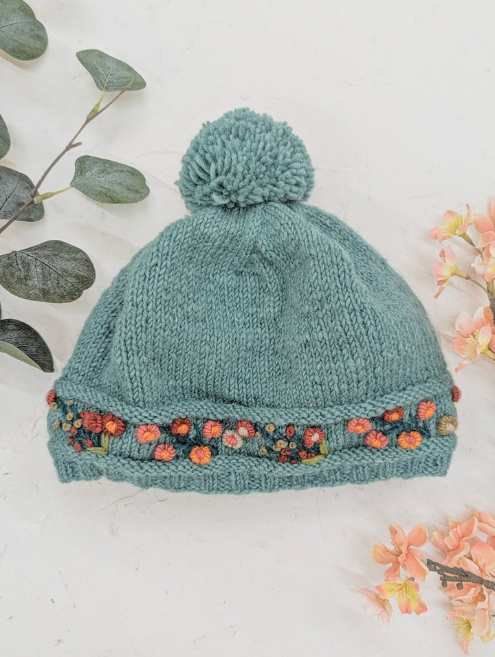 Mathilde Wool Knit Embroidered Hat