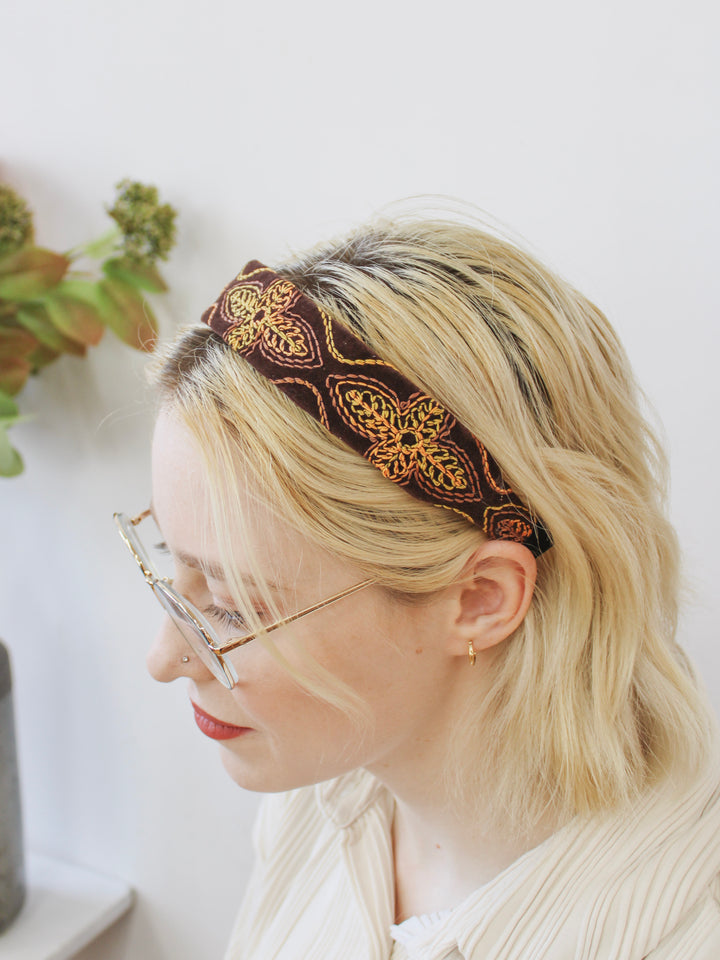 Groovy Tuesday Embroidered Headband