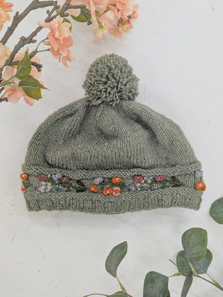 Mathilde Wool Knit Embroidered Hat
