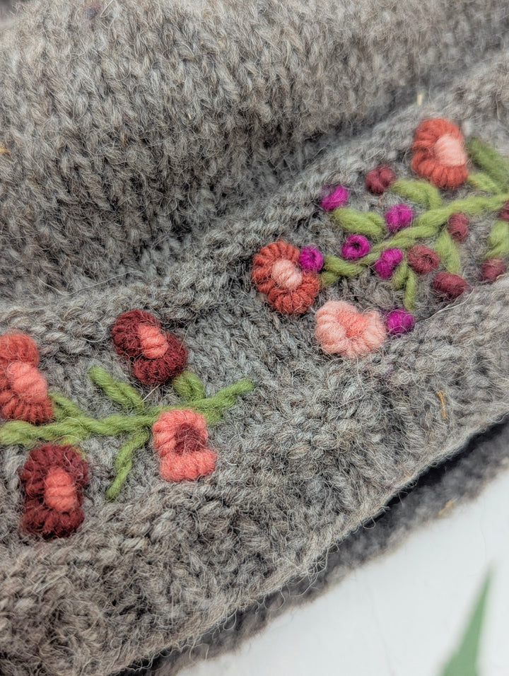 Mathilde Wool Knit Embroidered Hat