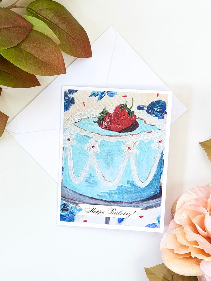 Birthday Strawberry on Top Greeting Card by Carpe Diem Papers