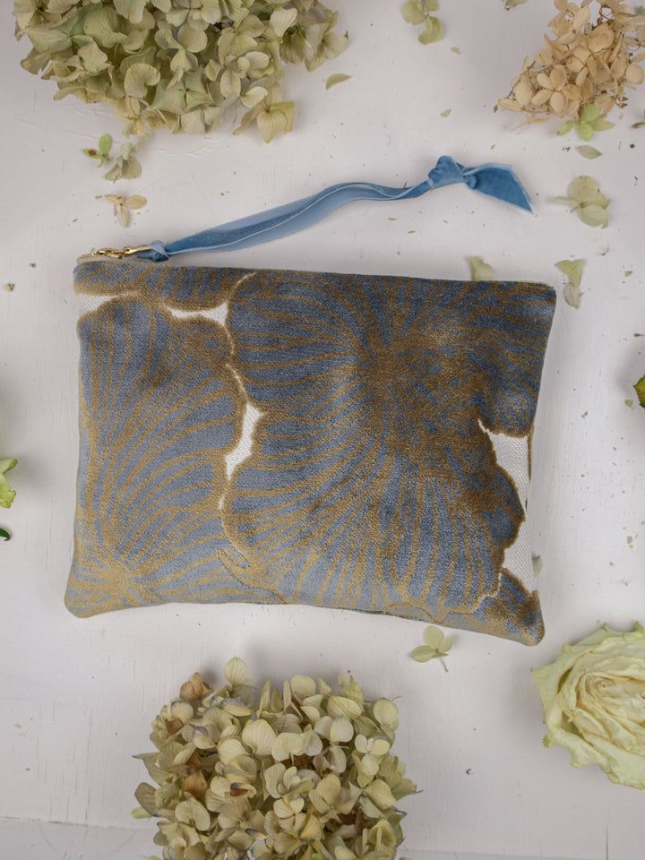 Blossoms Velvet Wristlet Purse