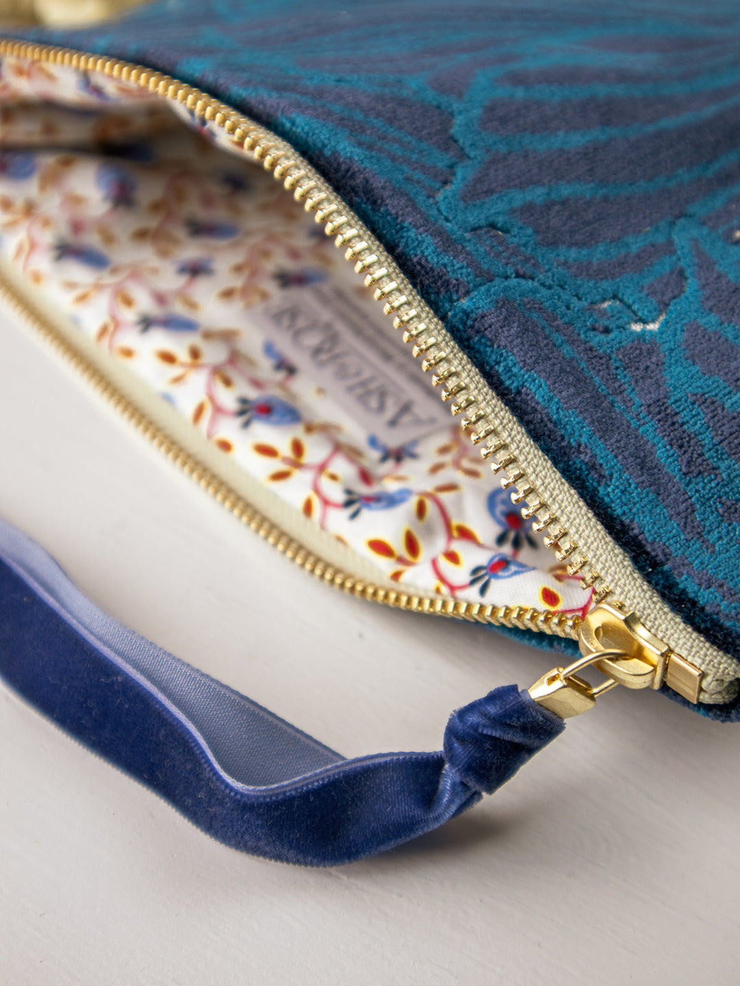 Blossoms Velvet Wristlet Purse