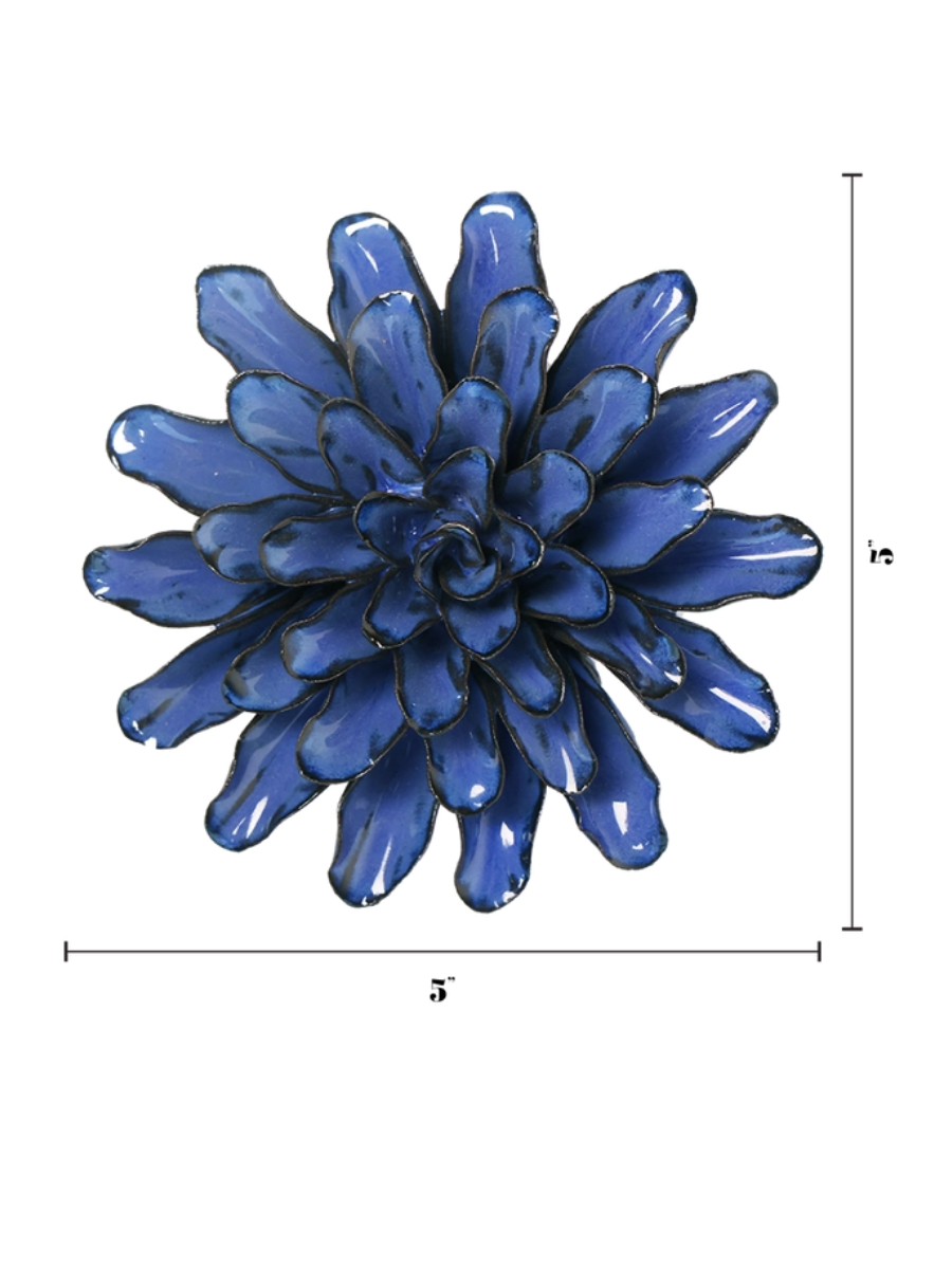 Blue Cornflower Ceramic Wall Art