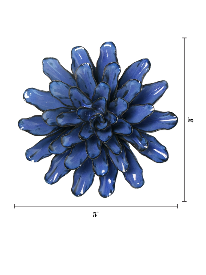Blue Cornflower Ceramic Wall Art