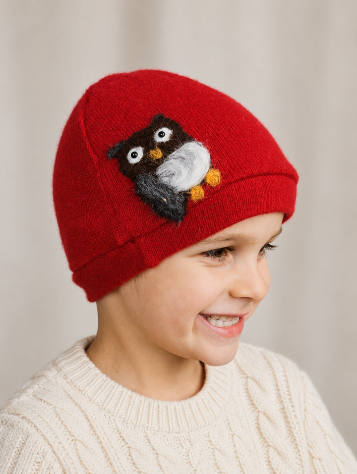 Owl Cashmere Hat - Child