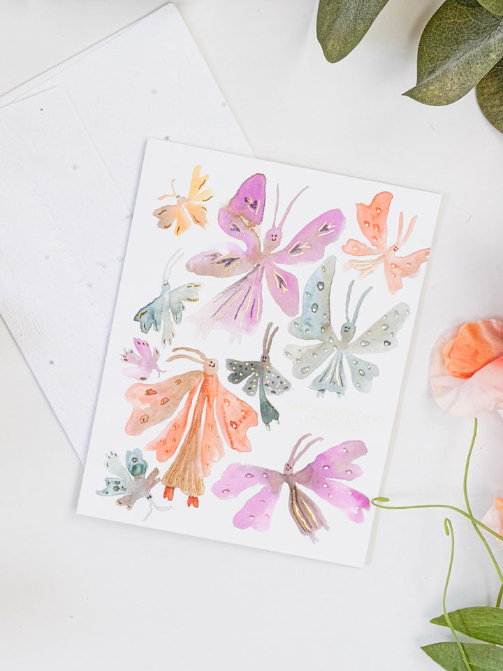 Butterflies - Seeded Birthday Card