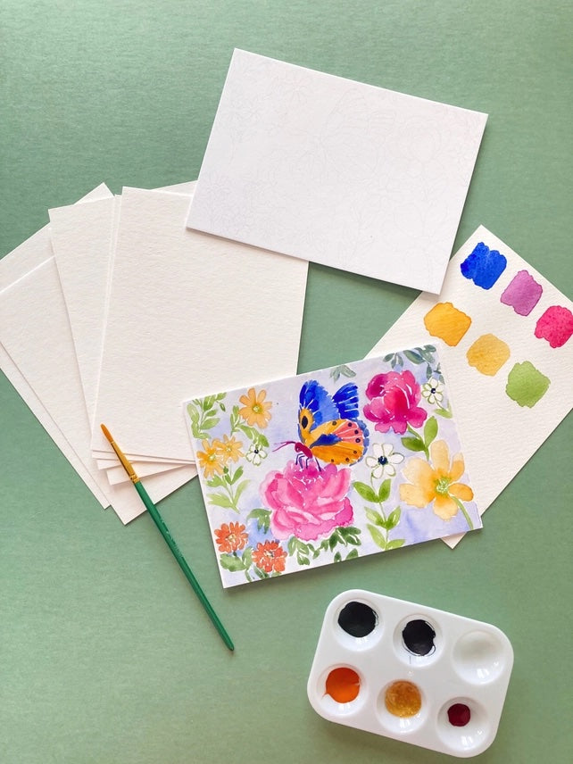 Watercolor Craft Kit Butterfly and Roses