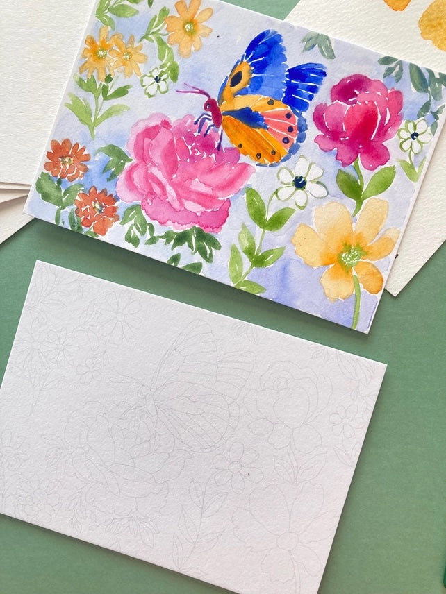 Watercolor Craft Kit Butterfly and Roses