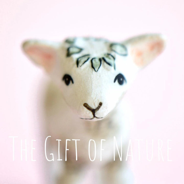 Hand-Painted Porcelain Baby Animal Pendant Necklace
