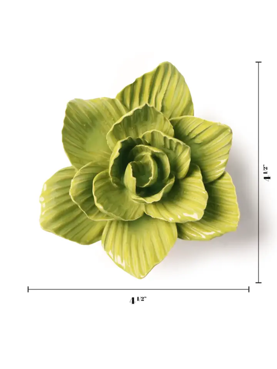 Chartreuse Gladiolus Ceramic Wall Art