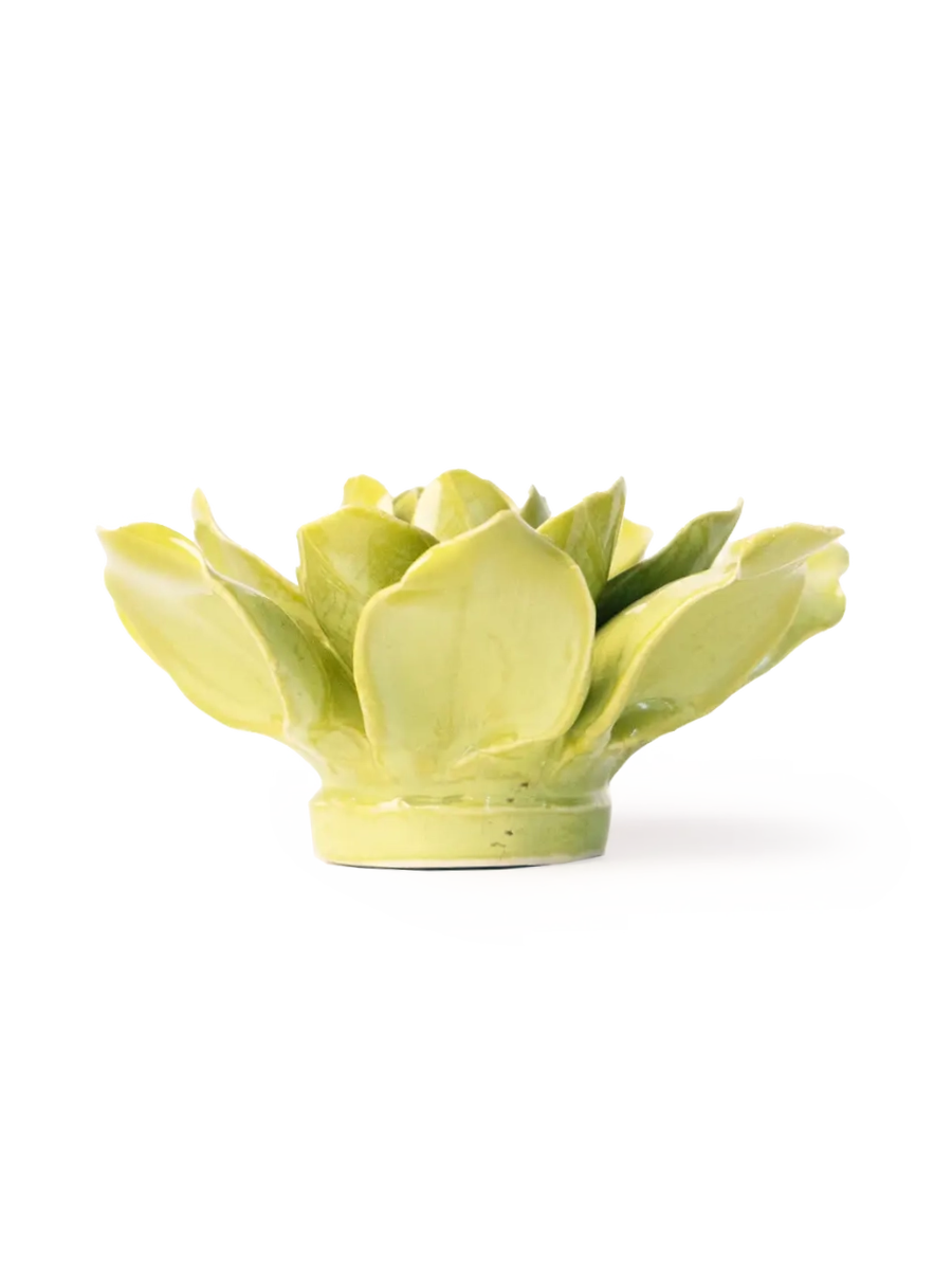 Chartreuse Gladiolus Ceramic Wall Art