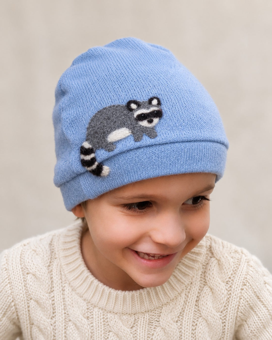 Raccoon Cashmere Hat - Child