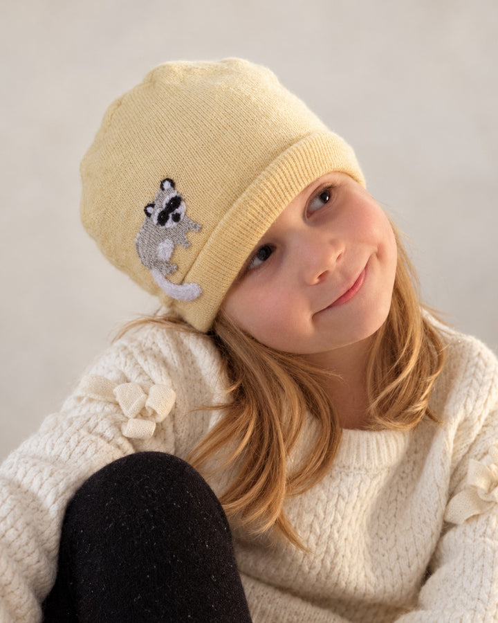 Raccoon Cashmere Hat - Child