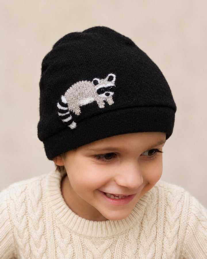 Raccoon Cashmere Hat - Child