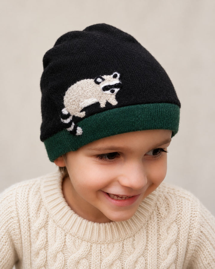Raccoon Cashmere Hat - Child