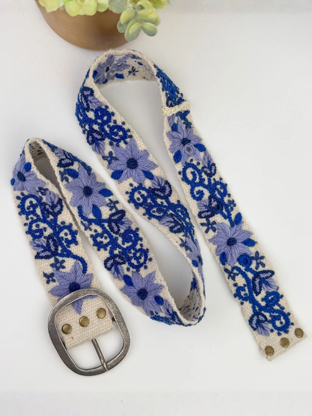 Chinoiserie Embroidered Belt