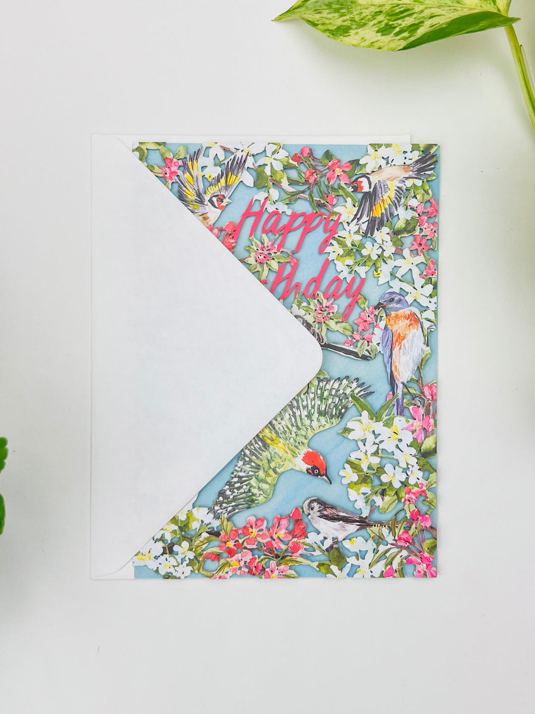 Chirping Birds Lasercut Birthday Card
