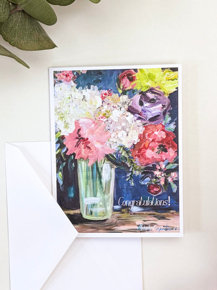Congratulations Bouquet Greeting Card by Carpe Diem Papers