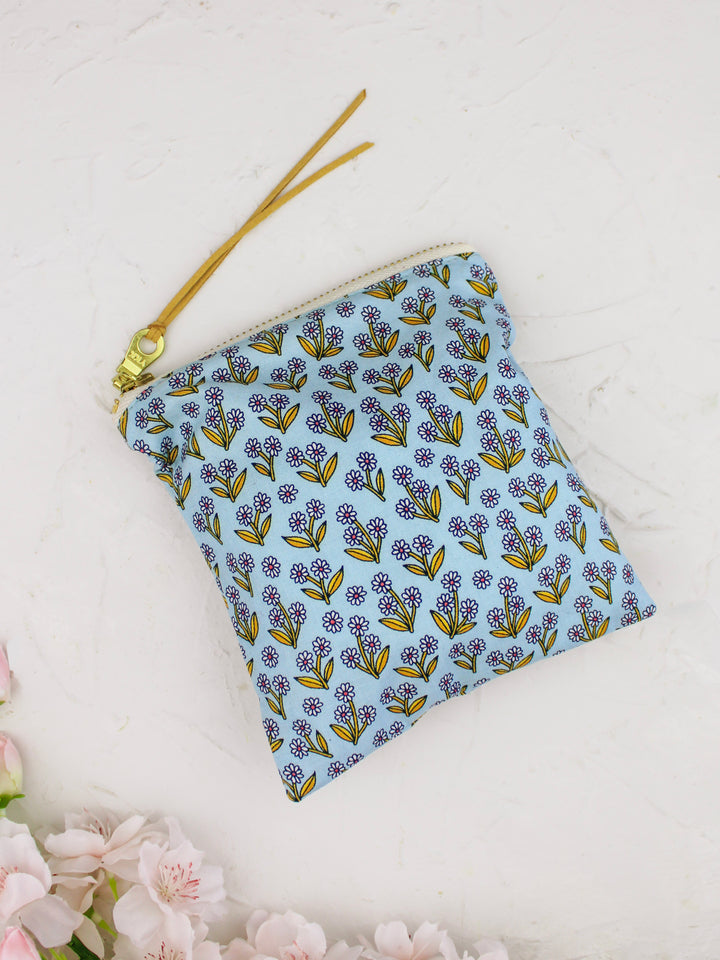 Daisy Meadow Square Zip Pouch