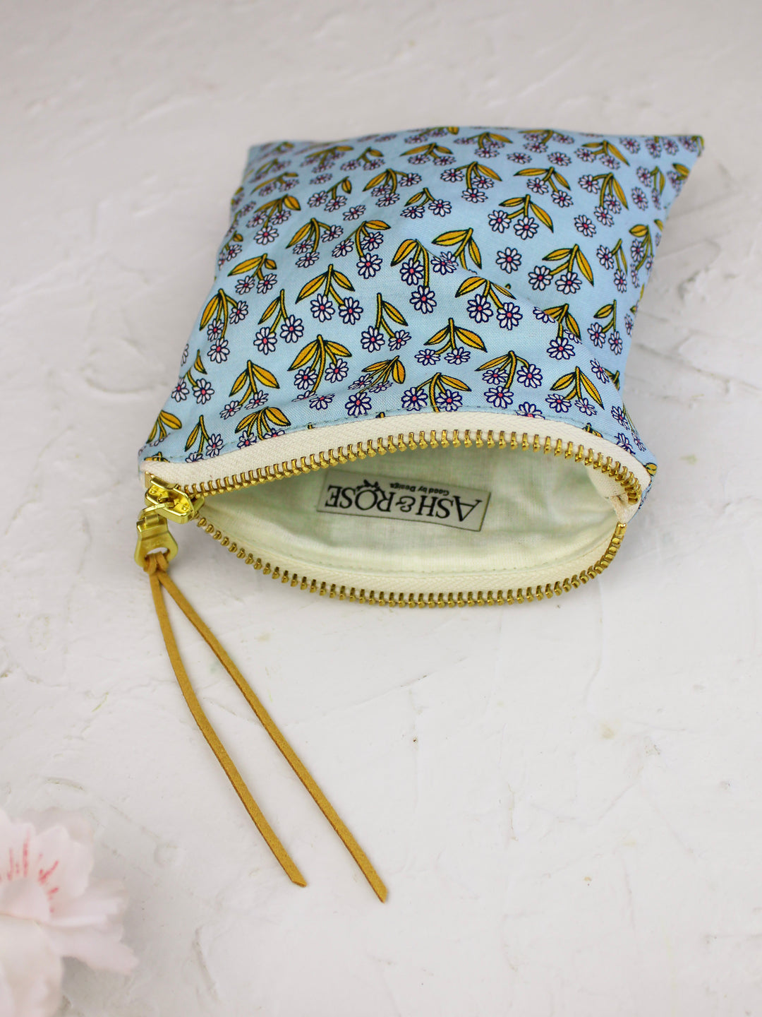 Daisy Meadow Square Zip Pouch