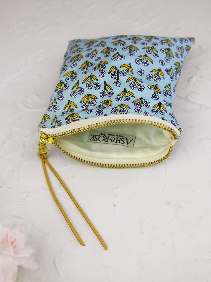 Daisy Meadow Square Zip Pouch