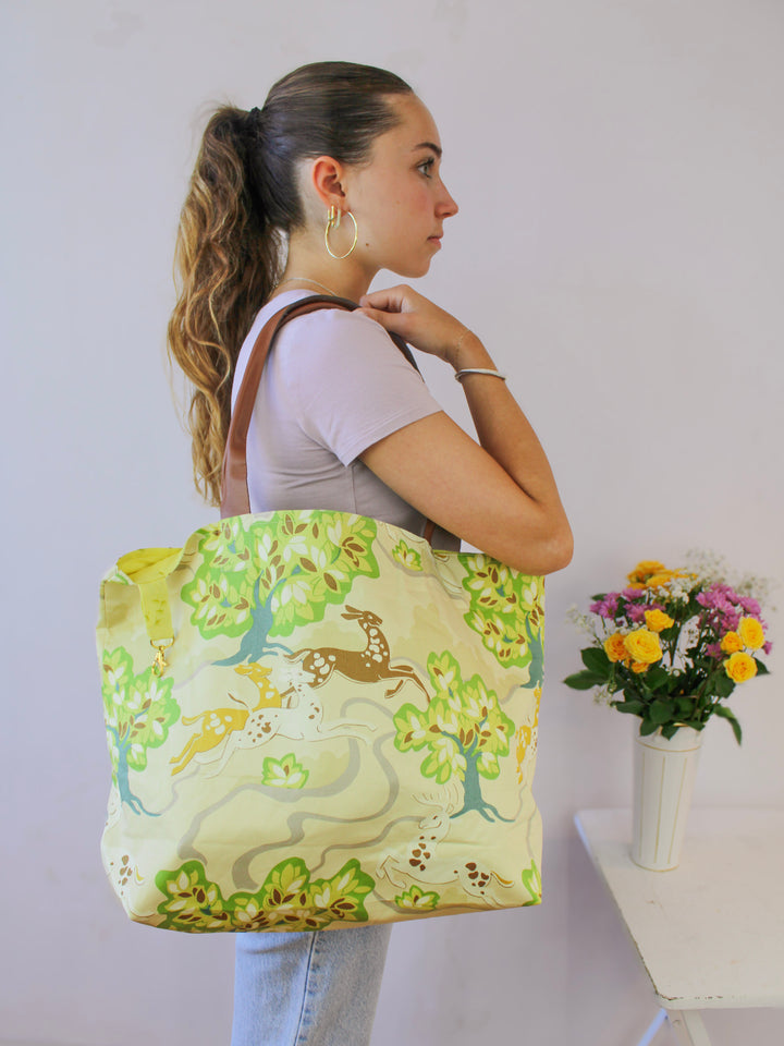 Dancing Deer Reversible Tote Bag