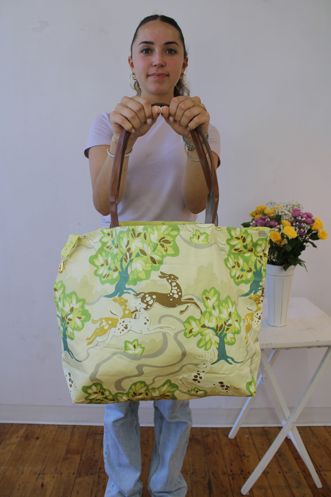 Dancing Deer Reversible Tote Bag