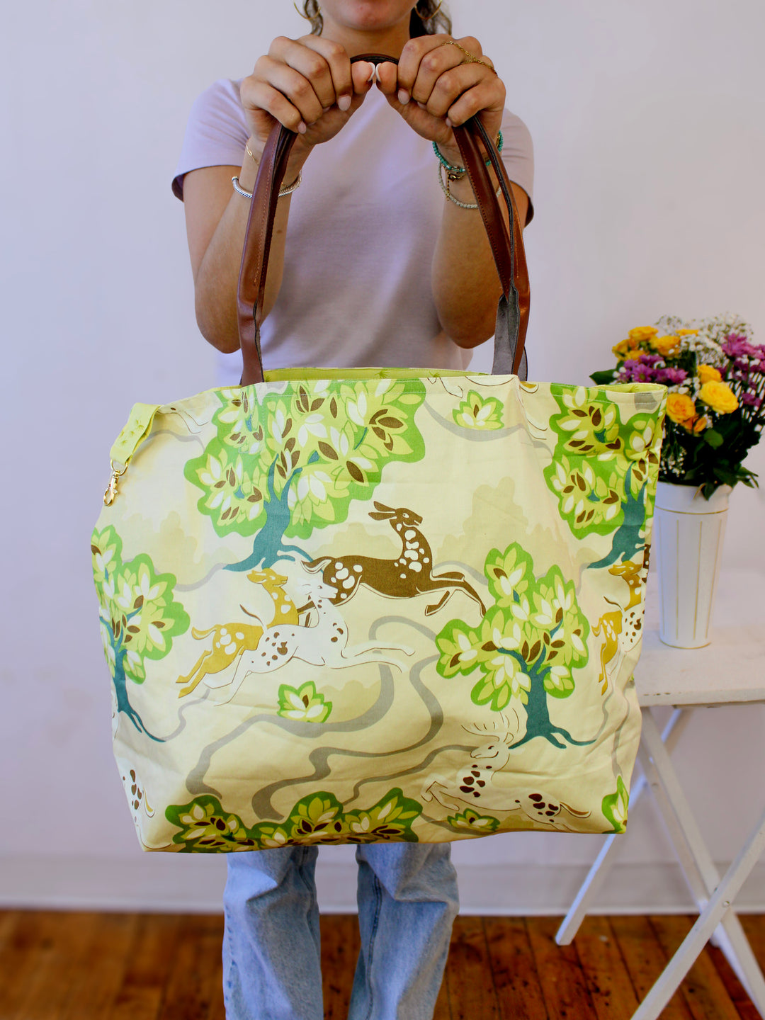 Dancing Deer Reversible Tote Bag