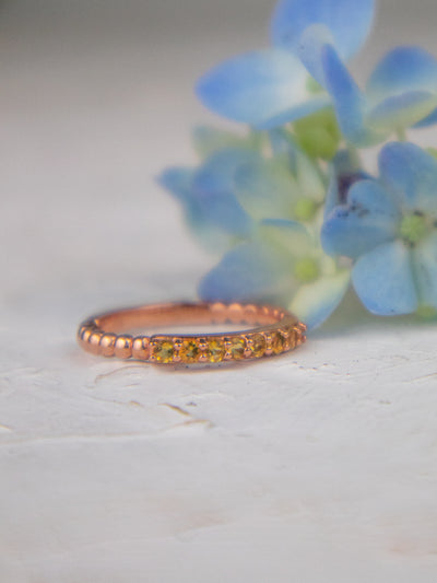 Delicate Rose Gold and Citrine Band - FINAL SALE