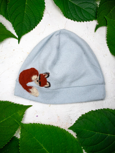 Sleeping Fox Cashmere Hat - Child