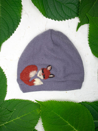 Sleeping Fox Cashmere Hat - Toddler
