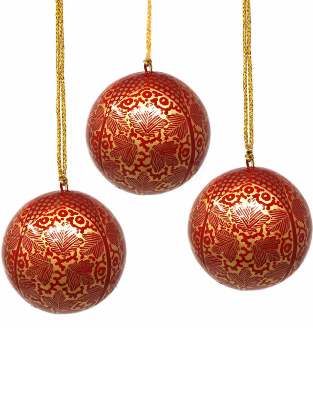 Gold Chinar Paper Mache Ornament