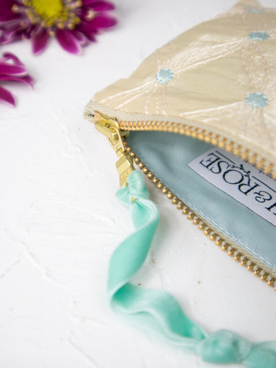Beatrice Embroidered Mini Pouch