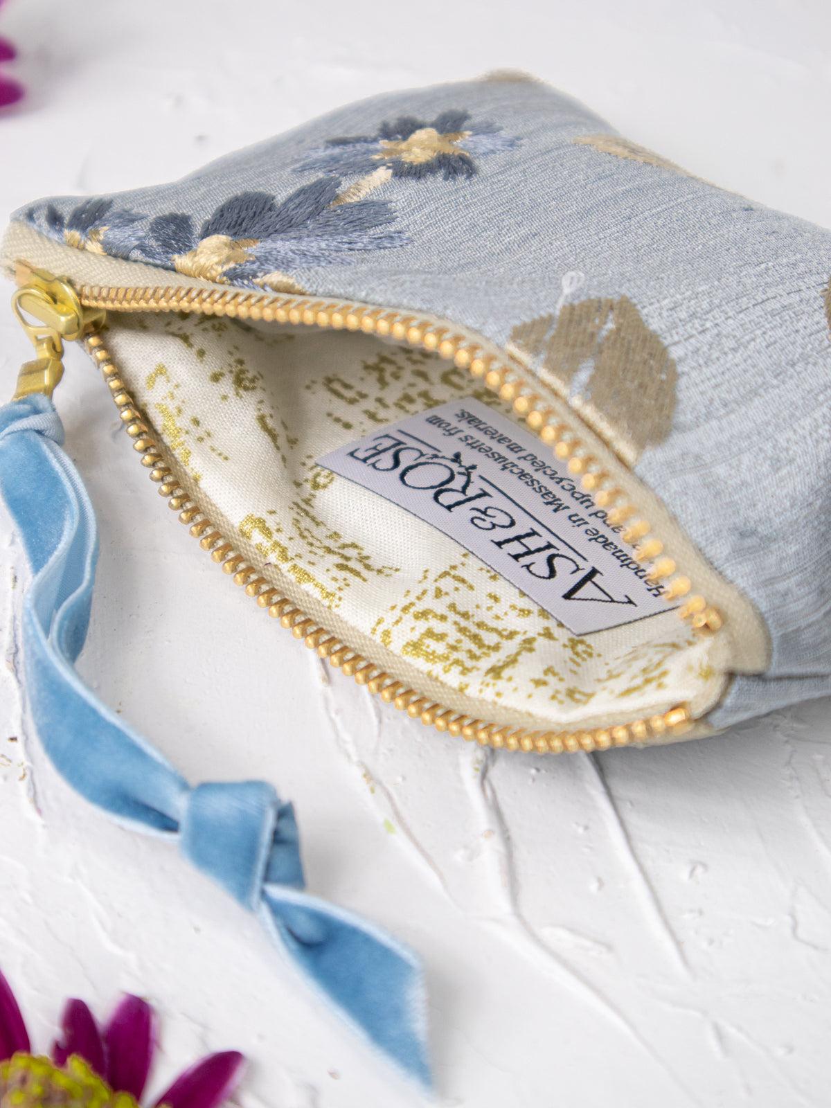 Lois Embroidered Mini Pouch