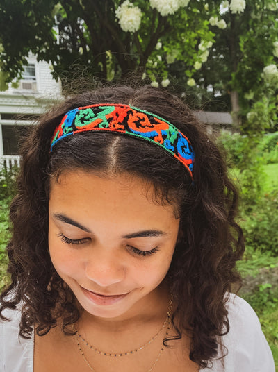 Embroidered Dragon Headband