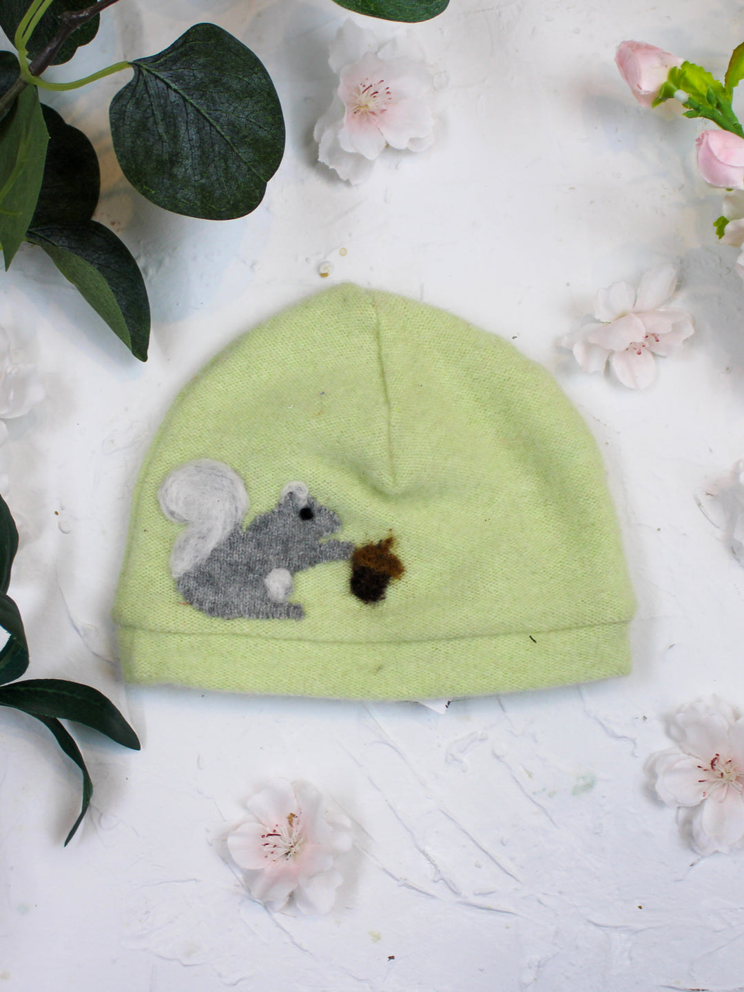 Squirrel Cashmere Hat - Newborn