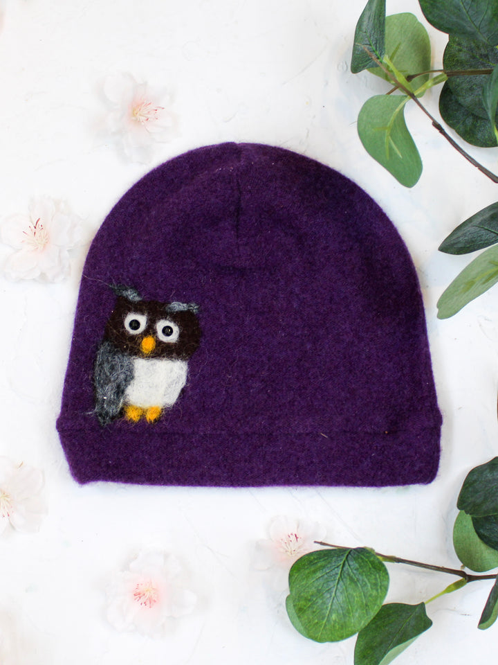 Owl Cashmere Hat - Toddler