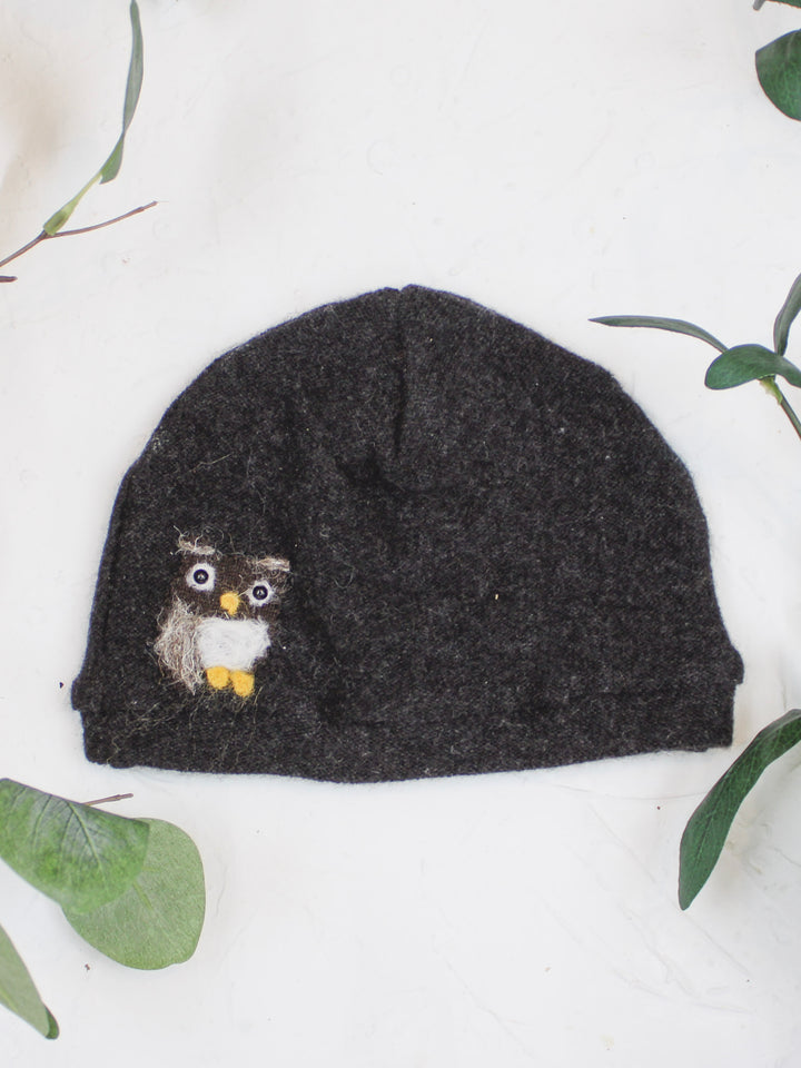 Owl Cashmere Hat - Toddler