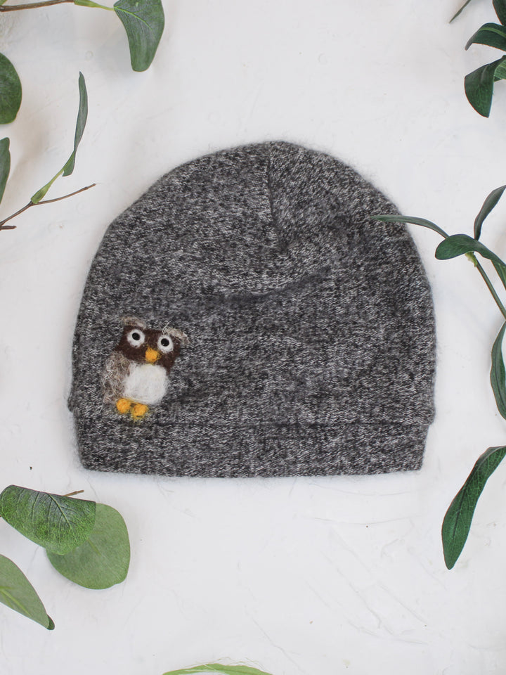 Owl Cashmere Hat - Toddler
