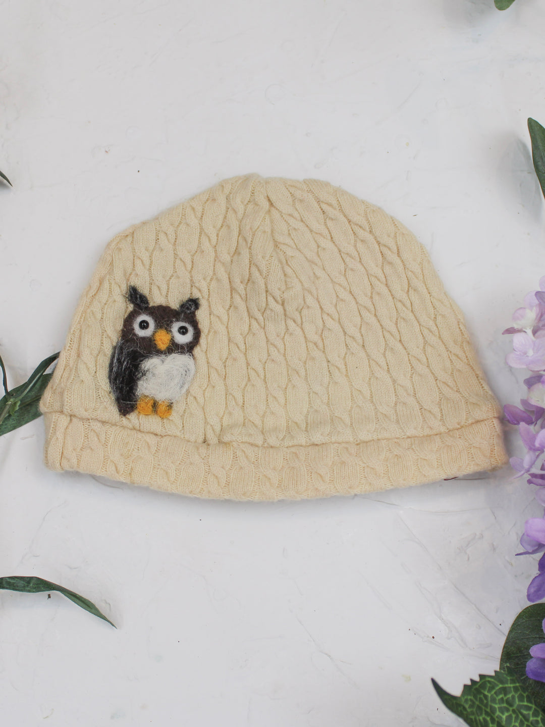 Owl Cashmere Hat - Toddler