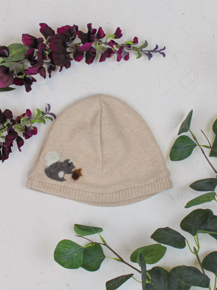 Squirrel Cashmere Hat - Child