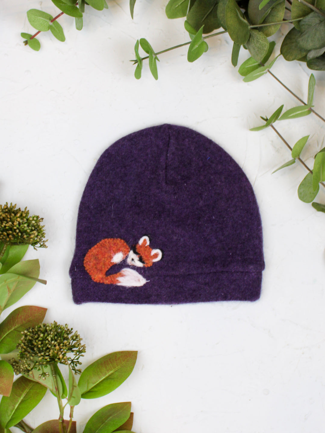Sleeping Fox Cashmere Hat - Child
